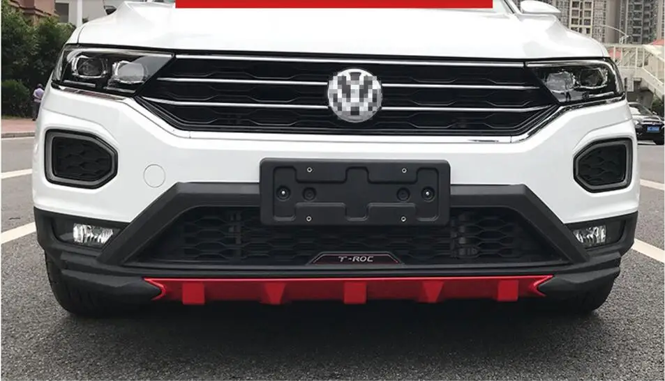 ABS Priekinis + Galinis Bamperis Raštas Guard Slydimo Plokštė Tinka Volkswagen T-ROC TROC 2018 2019