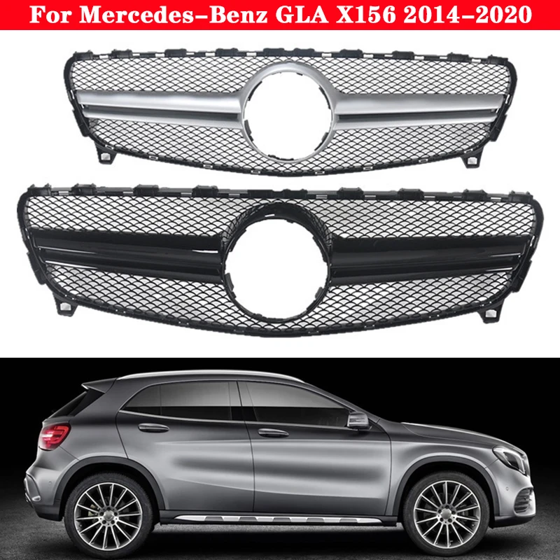ABS plastiko GLA45 vertikali juosta modifikuotų AMG Automobilių optikos priekiniai Artimųjų grotelės Mercedes-Benz GLA X156-2020 m.