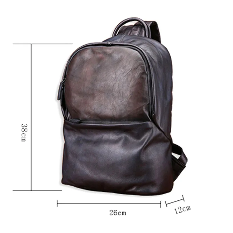 AETOO Kuprinė vyrų odos kuprinė mados tendencija vyriškos odinės rankinės šviesą atsitiktinis didelės talpos korėjos kelionės krepšys