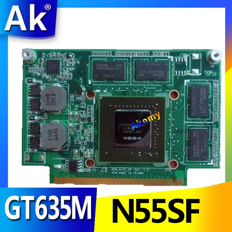 AK N55SF Grafinė Kortelė 2GB, Skirtų Asus N75S N55S N75SF N55SF N75SL N55SL GT635M GT555M VGA Nešiojamas Vaizdo plokštė Testuotas