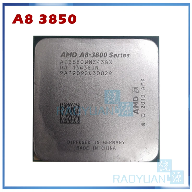 AMD A-Series A8 3850 A8-3850 2.9 GHz 100W Quad-Core CPU Procesorius AD3850WNZ43GX A8 3850K Socket FM1/ 905pin