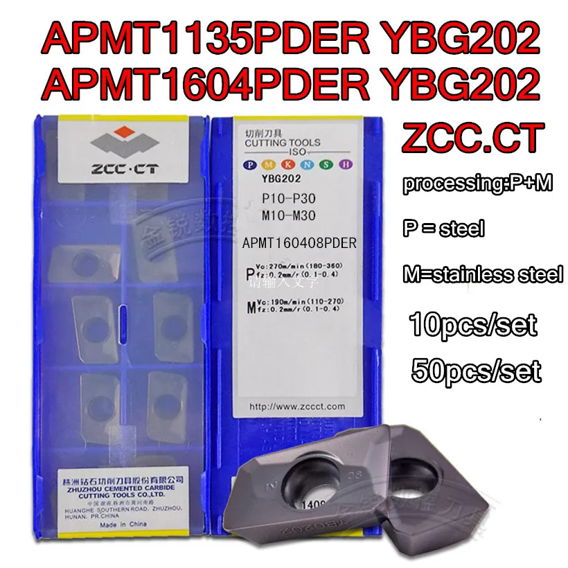 APMT1135PDR APMT160408PDER YBG202 YBG205 YBG302 originalus Zcc.ct APMT1135 APMT1604 Karbido įterpti