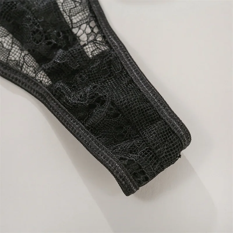 Aduloty 3PCS sexy liemenėlė moterų seksualus prisegamų kojinių diržas erotinis apatinis trikotažas nustatyti blakstienos nėrinių akių matyti-per plonas seksualus apatinis trikotažas kelnaitės