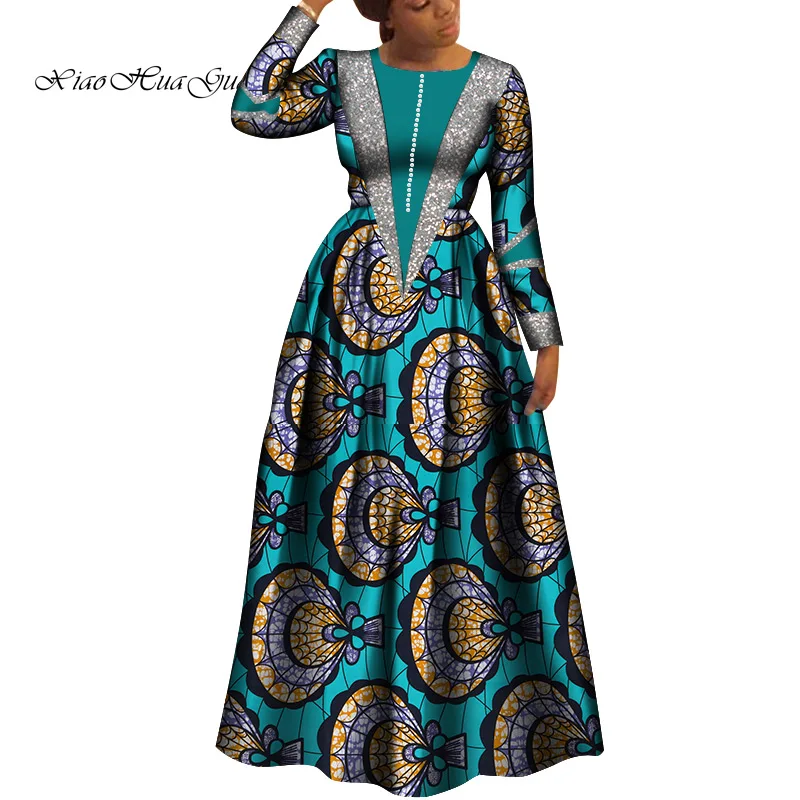 Afrikos Suknelės Moterims Dashiki Suknelė Afrikos Spausdinti Skraiste Africaine Femme Plius Dydis Afrikos Drabužių Vestuves WY8034