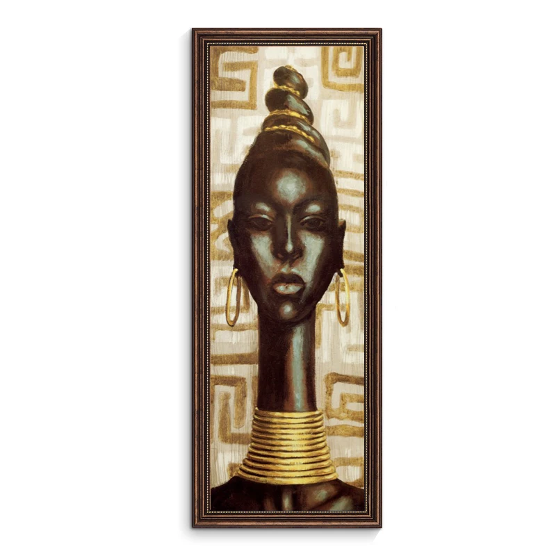 Afrikos Čiabuvių Moteris, Plakatų ir grafikos Sienos Meno Tapybos Drobės Aukso Apdaila Nuotraukos Kambarį Dekoro be Rėmelio