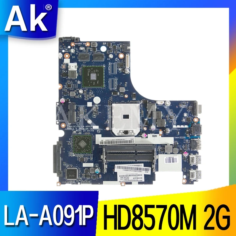 Akemy VALGC/GD LA-A091P Plokštė Lenovo G505S Z505 Laotop Mainboard su HD 8450G HD 8570M 2G