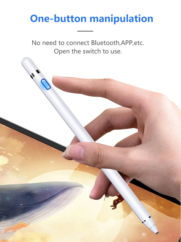 Aktyvus Touch Stylus Pen for iPad 10.2 10.9 pro 11, skirtus Samsung Galaxy Tab, S6 lite Touch Rašiklis Huawei mediapad 10.8 10.4 matepad