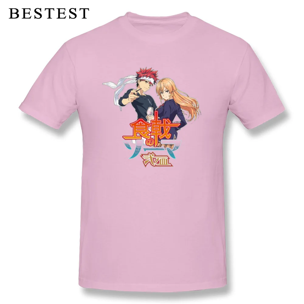 Anime T-shirt Maisto Karai! Shokugeki nr. Soma Vyrų Marškinėliai Virėja Viryklė Viršūnes Tees Medvilnės Vasaros Kietas Juodos spalvos Marškinėlius Japonija Stilius