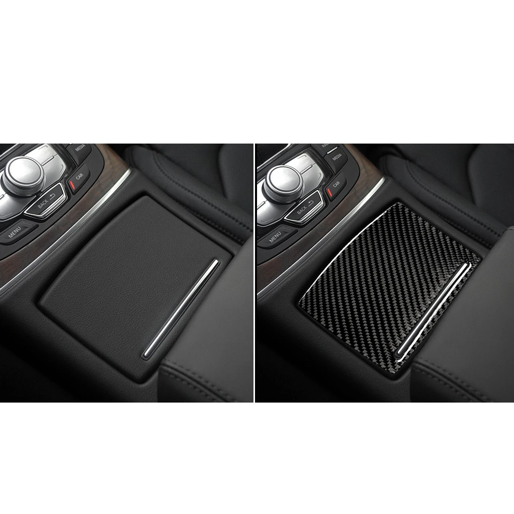 Audi A6 C7 ir A7 2012 - 2018 Poziciją Anglies Pluošto Taurės Skydelis Asmeninį Automobilį Interjero Aksesuarų 3D