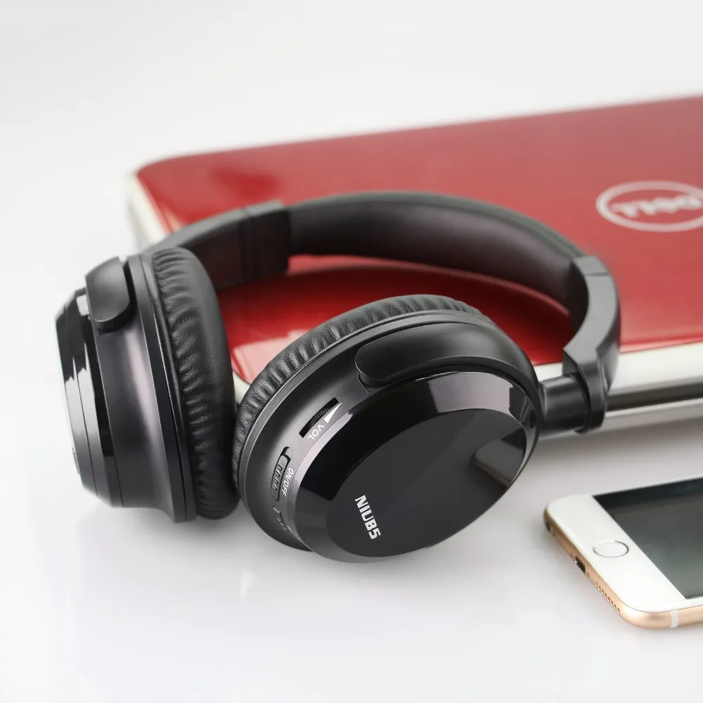 Aukštos Kokybės Aktyvaus Triukšmo Panaikinimo Ausinių NiUB5 WNC7 wired Stereo Over-ear Reguliuojamas Ausinių Lankelio laisvų Rankų telefono
