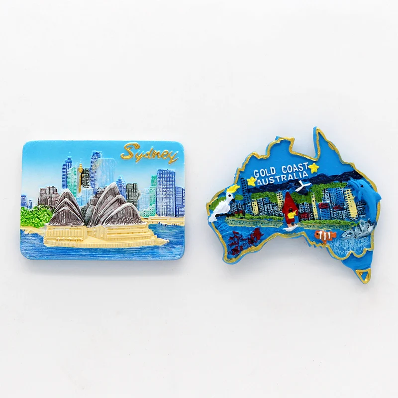 Australijos kengūra Sydney Opera House suvenyrų 3D šaldytuvas magnetai, magnetinio šaldytuvas namų puošybai Australija Surinkimo Dovana