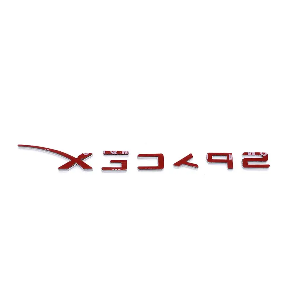 Auto Reikmenys 3D ABS Kamieno Lipdukas Raidė Emblema Stiliaus Juoda Sidabro Tesla Logotipas SpaceX