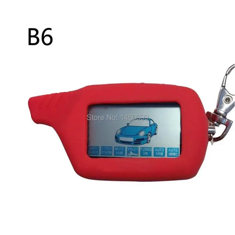 B6 LCD Nuotolinis Valdymo Raktas Grandinę + Silikoninis Dangtelis Klavišą Atveju rusų kalba Starline Twage B6 Keychain 2 Būdas, Automobilių Signalizacijos Sistemos