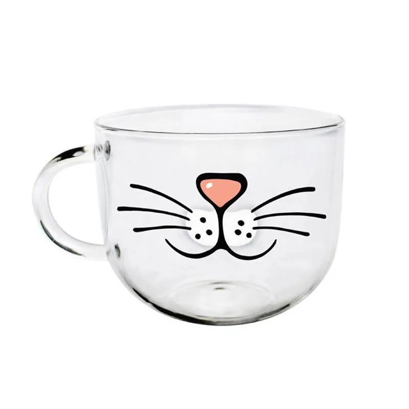 BAISPO Katė taurės Mike kavos Eco-Friendly nešiojamų Animacinių filmų Puodelis Rankena Asmenybės taurės kūrybos dovanos Vandens puodelis