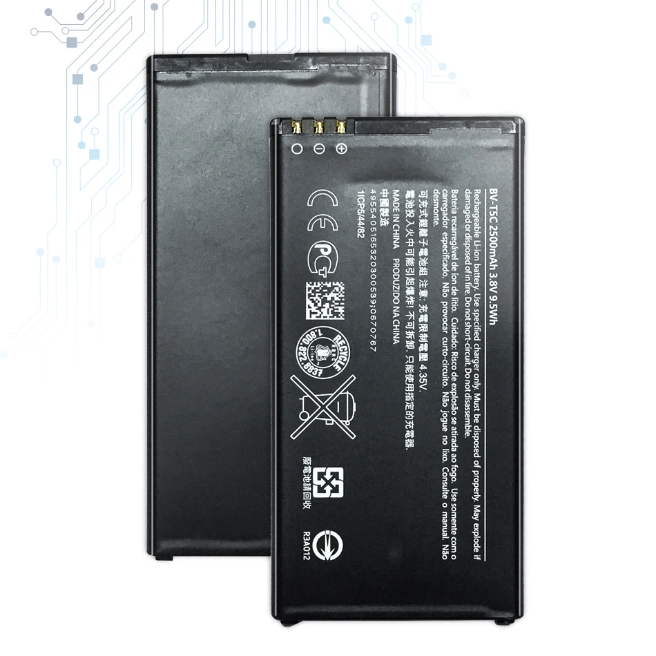 Baterija BV-T5C BL-4UL Už Nokia Lumia 640 XL 225 330 730 735 738 950 RM-1109 RM-1113 RM-1072 RM-1073 RM-1077 BV T5C/T5A/T5E/T4B