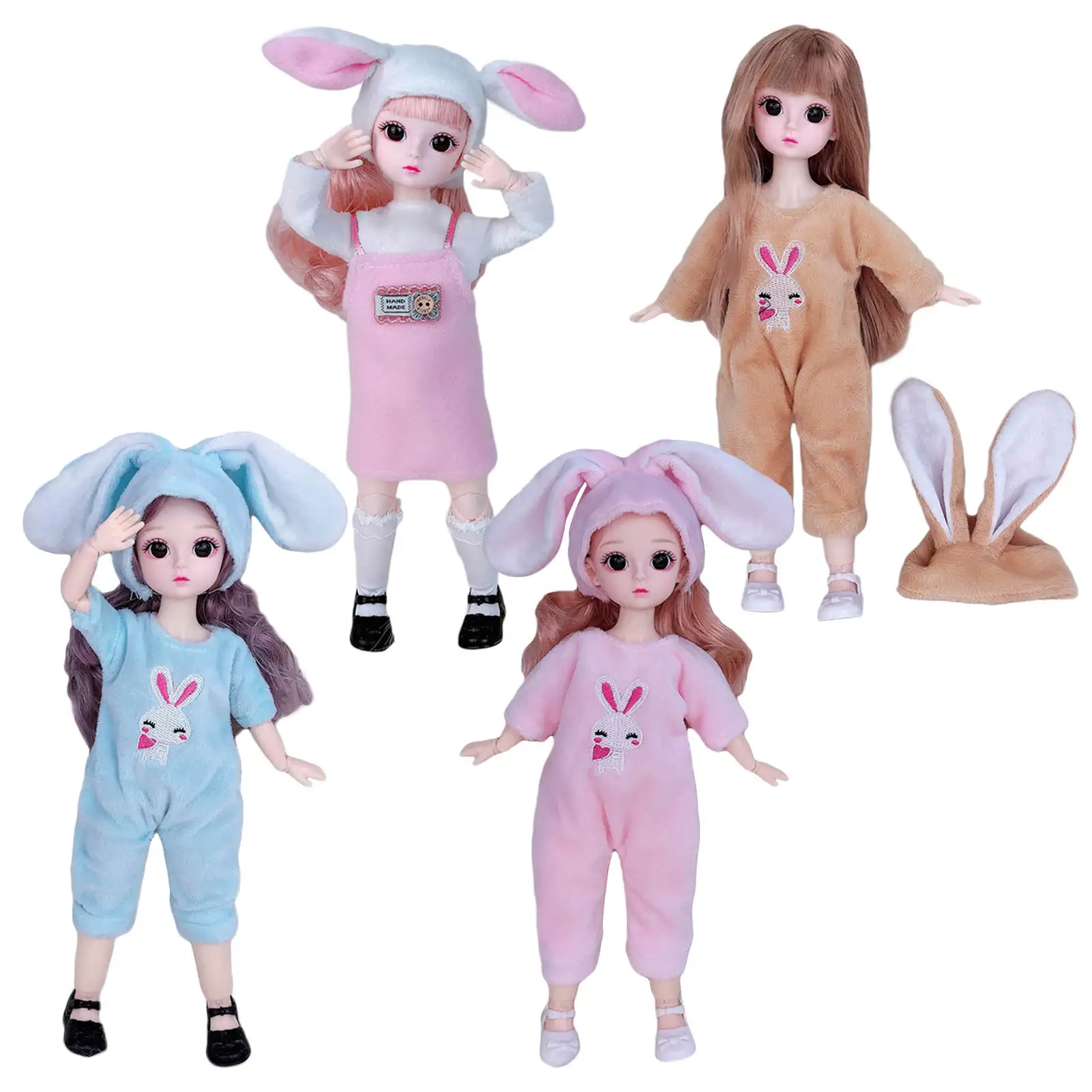 Bendras Lėlės Kilnojamojo Sąnarių BJD Doll Dress Up Cute Lėlės Su Pižama Mergaitėms Žaislas, Gimtadienius, Dovanos