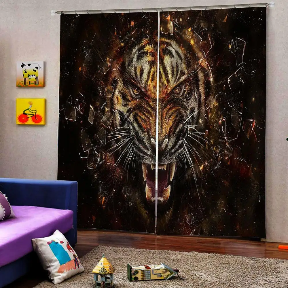 Blackout 3D Lango Užuolaidėlė Tigras Skaitmeninio spausdinimo Užuolaidų Šiuolaikinių Namų Puošybai Kambarį Miegamasis