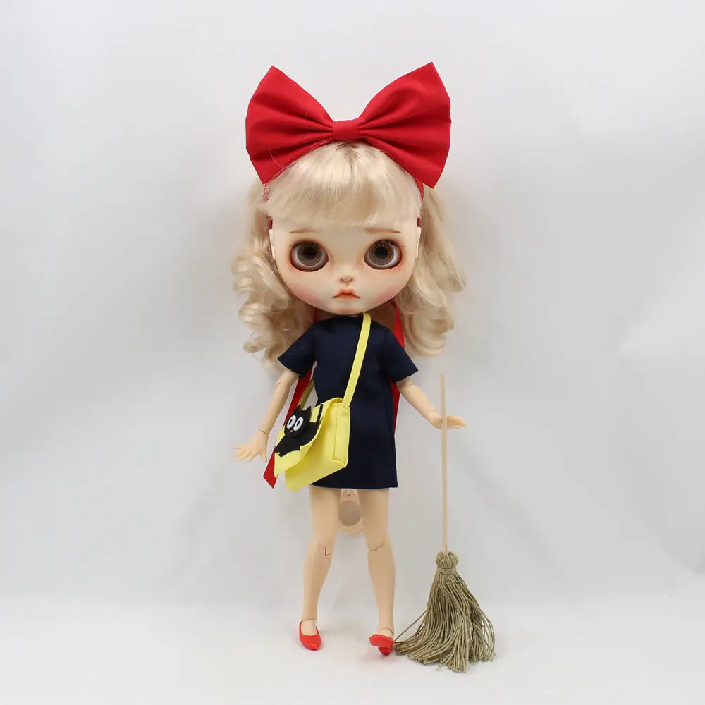 Blyth lėlės ledinis raudonas lankas batai geltonas maišas suknelė Kiki ' s Delivery Service drabužius 1/6 dovana žaislas ji suitble už 30CM drabužiai