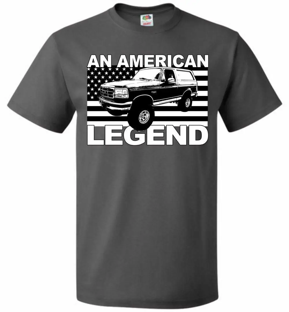 Bronco, Amerikos Vėliava Legenda T-Shirt Naujas 2019 Apvalios Kaklo Vasaros Medvilnės Fitneso Drabužių Filmo Marškinėliai