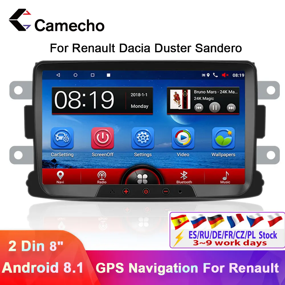 Camecho 2din Android 8.1 Automobilio Radijo Multimedia Player 9