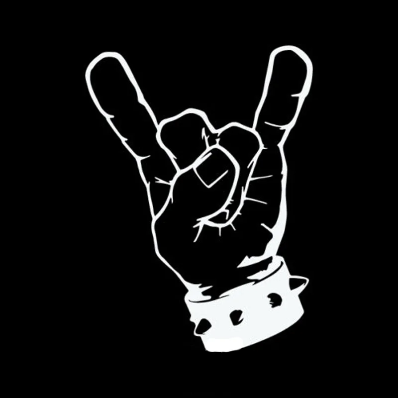 Dawasaru Asmeninį Roko Muzikos Decal Metalo Ranka su Šuoliai Automobilių Lipdukas Nešiojamas Gitara Motociklo Auto Reikmenys, PVC,12cm*9cm