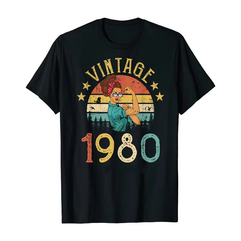 Derliaus 1980 Ponios Mados tie Dažai Atspausdintas T-Shirt Vyrų Mados Stilius O-Kaklo trumpomis Rankovėmis Viršų