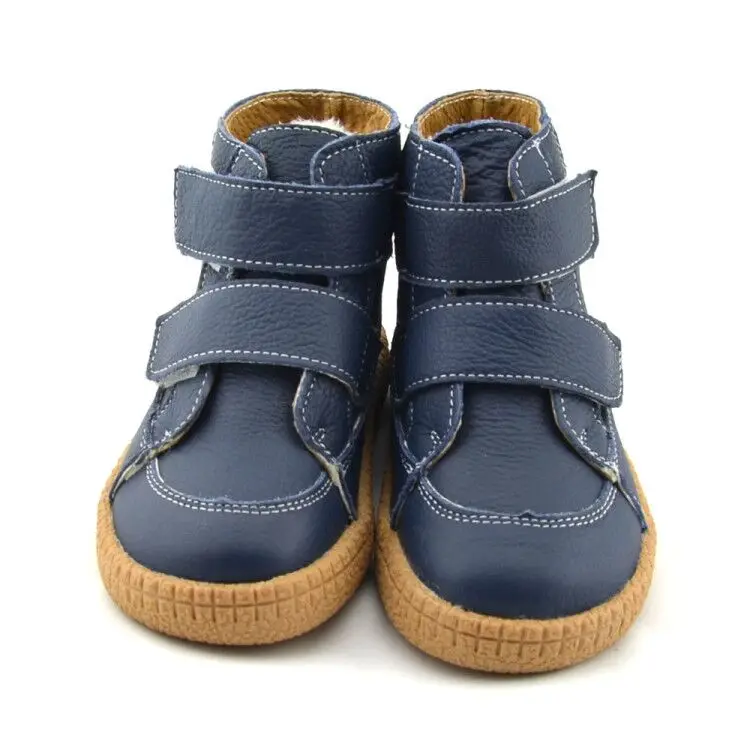 Dideli berniukai odiniai batai žiemą navy avalynė vaikams, batai vaikams šiltas, paprastas populiarus batai dirželiai SandQ kūdikių 2019 16,5 cm-20cm