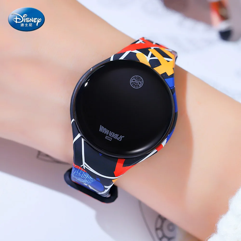 Disney Vaikams Skaitmeniniai Laikrodžiai žmogus-Voras Mickey Mouse Užšaldyti Animacinių filmų Studentų Jutiklinis Ekranas Smart Sporto Berniukai Žiūrėti Mergina, papuošalai Laikrodis