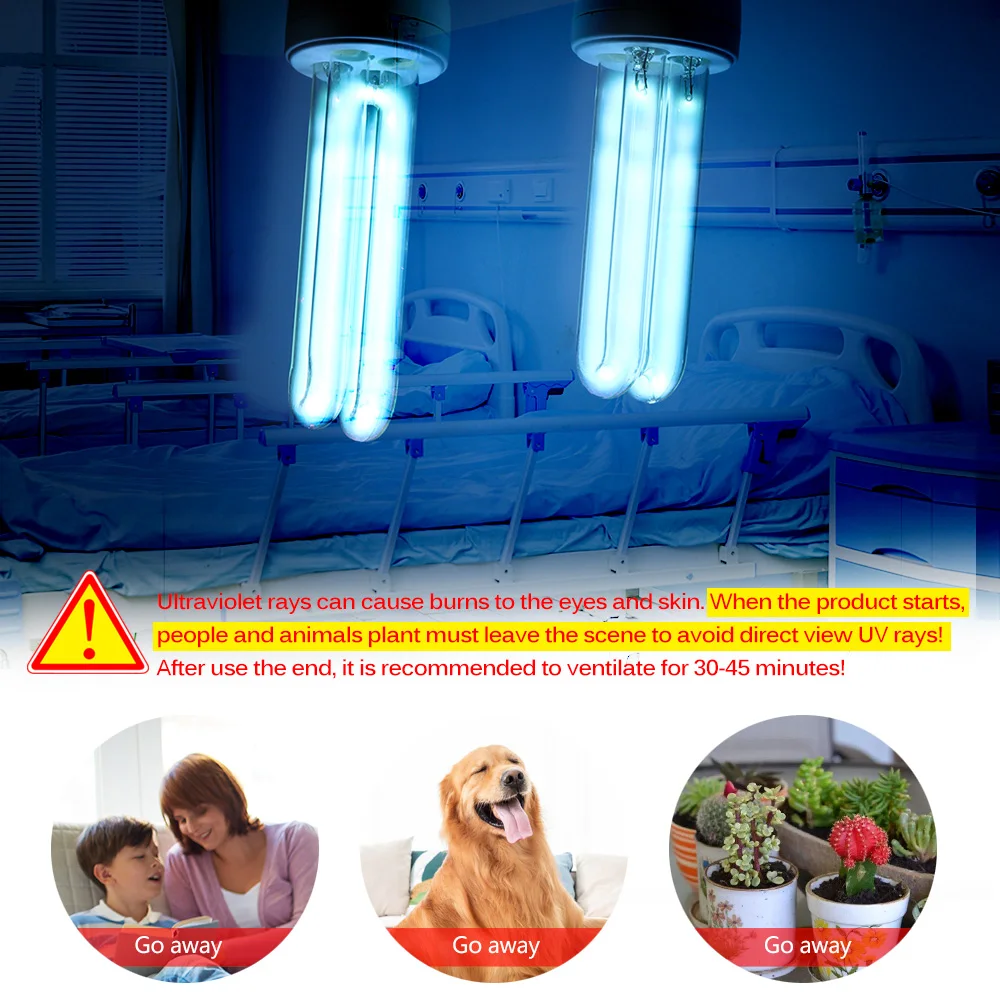 E27 Ultravioletinių uv-C, UV Šviesos Vamzdis Lemputė 11W 15W 20W 25W valymo virtuvė LED Baktericidinį Lempa 220V, Miegamojo Kambarį