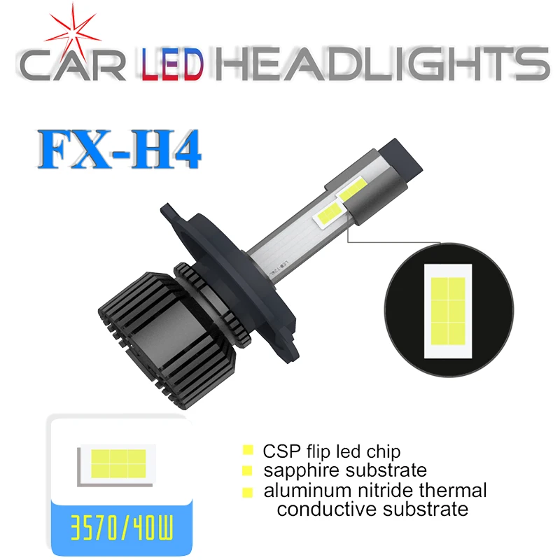 FX-H4/HB2 LED Automobilių Žibintai, Lemputės, mini dydžio 85W 5500K 18200Lm, H1 H3 H7 9005 HB3 9006 HB4 H11/H8/H9 880 881 H27