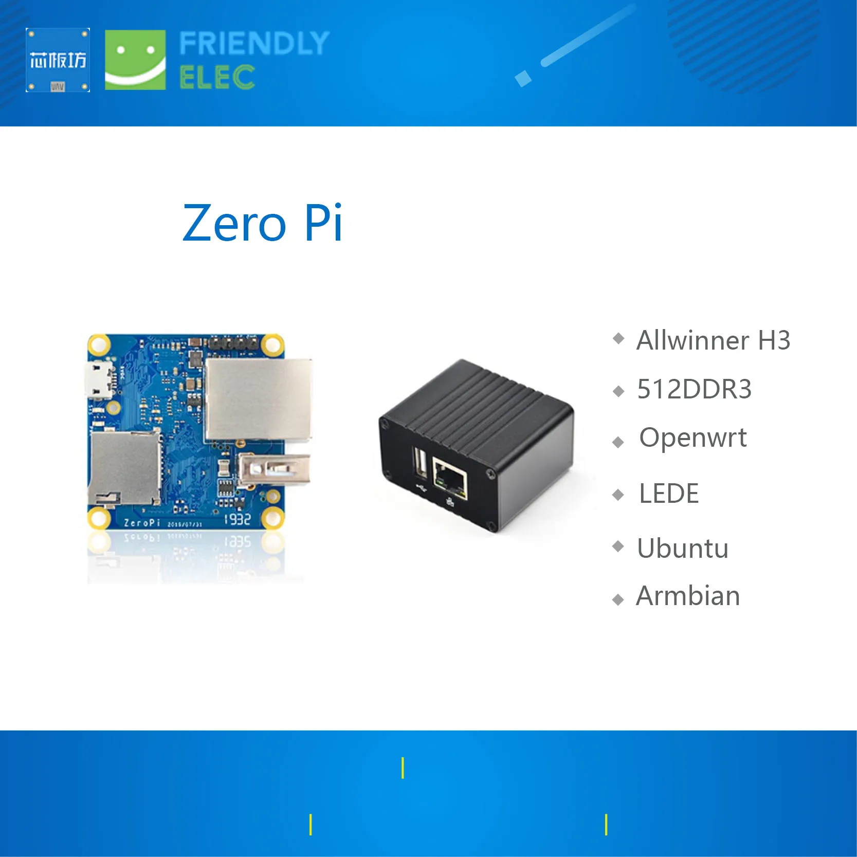 FriendlyARM NanoPi ZeroPi 512MB RAM Gbps Ethernet 