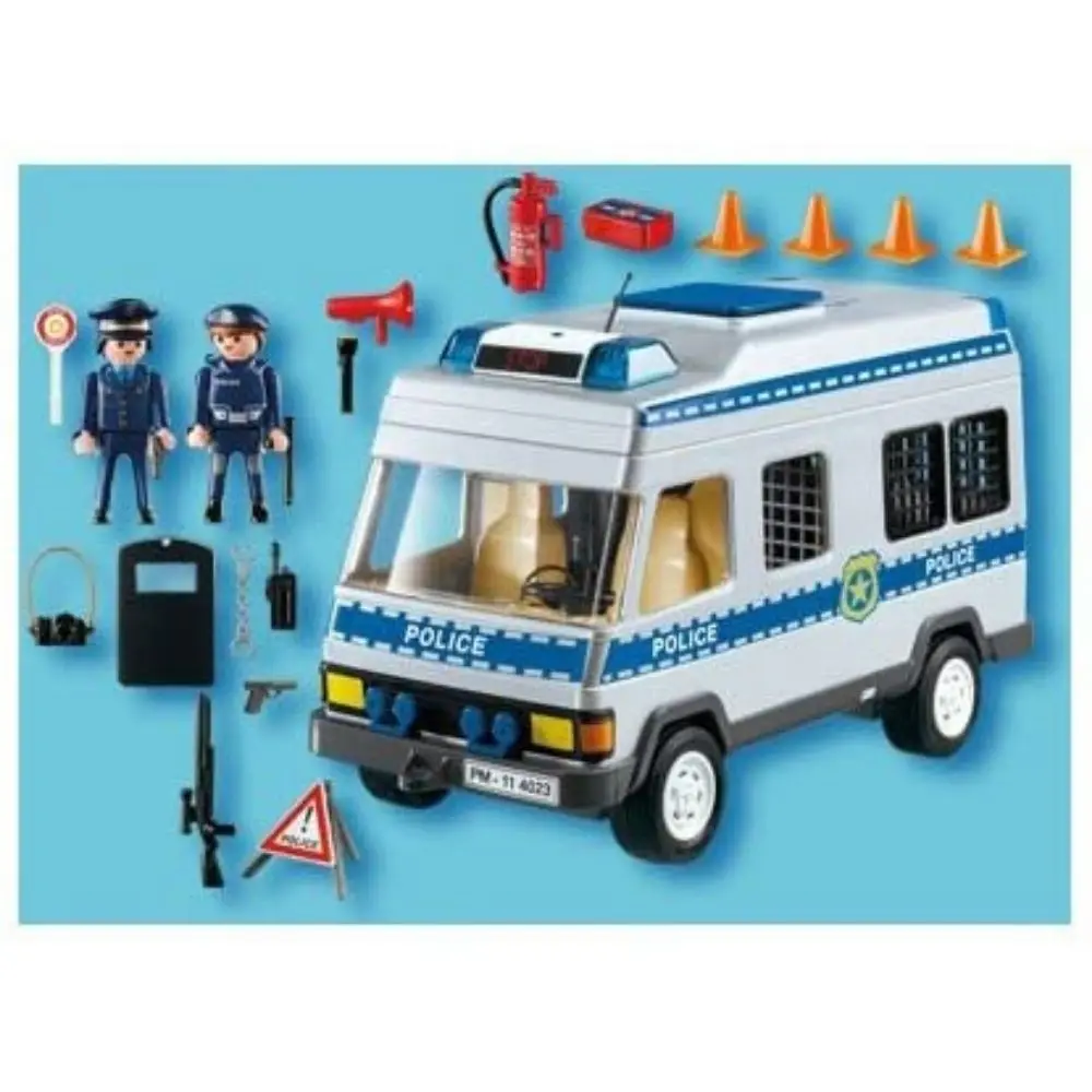 Frugon policijos, PLAYMOBIL, su šviesos (4023), originalus, figūrėlių, automobilių, policijos žaislas, Van, žaisliniai automobiliai