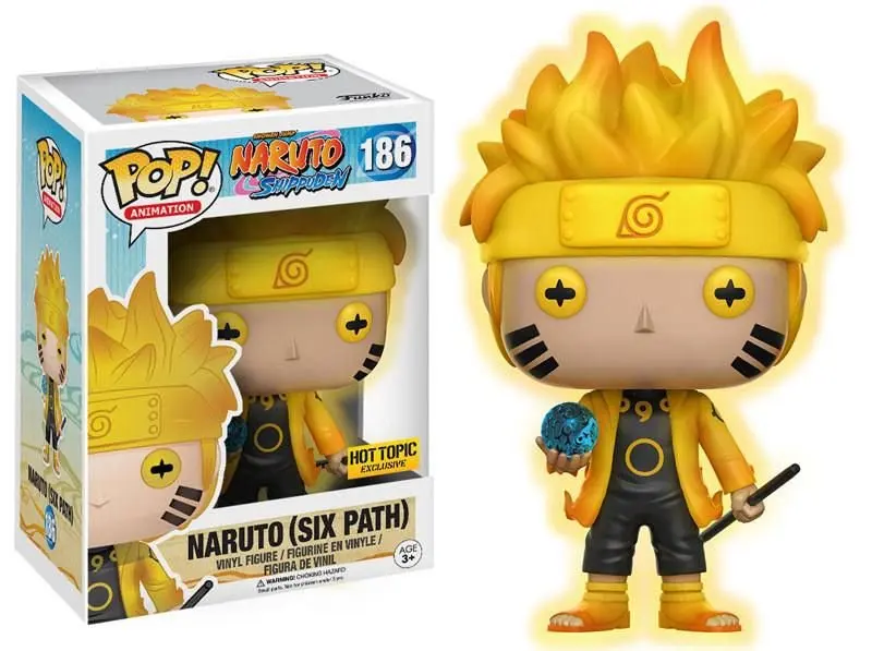 Funko POP NARUTO Veiksmų Skaičiai Naruto Šešis Kelias 186# Šviečia Tamsoje Japonų Anime Vinilo Kolekcijos Paveikslas Modelis Paveikslas Žaislai