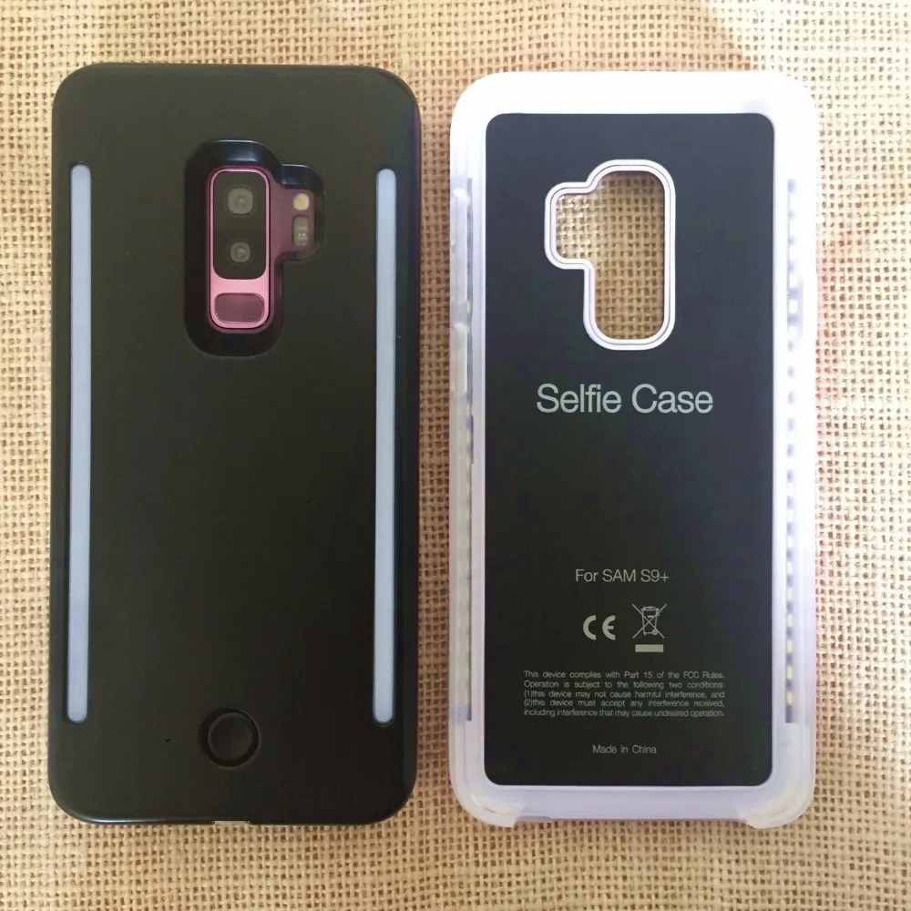 Galaxy S10 S8 S9 plus anti-fall 3 kartos Šviesos Iki selfie flash telefono Atveju 