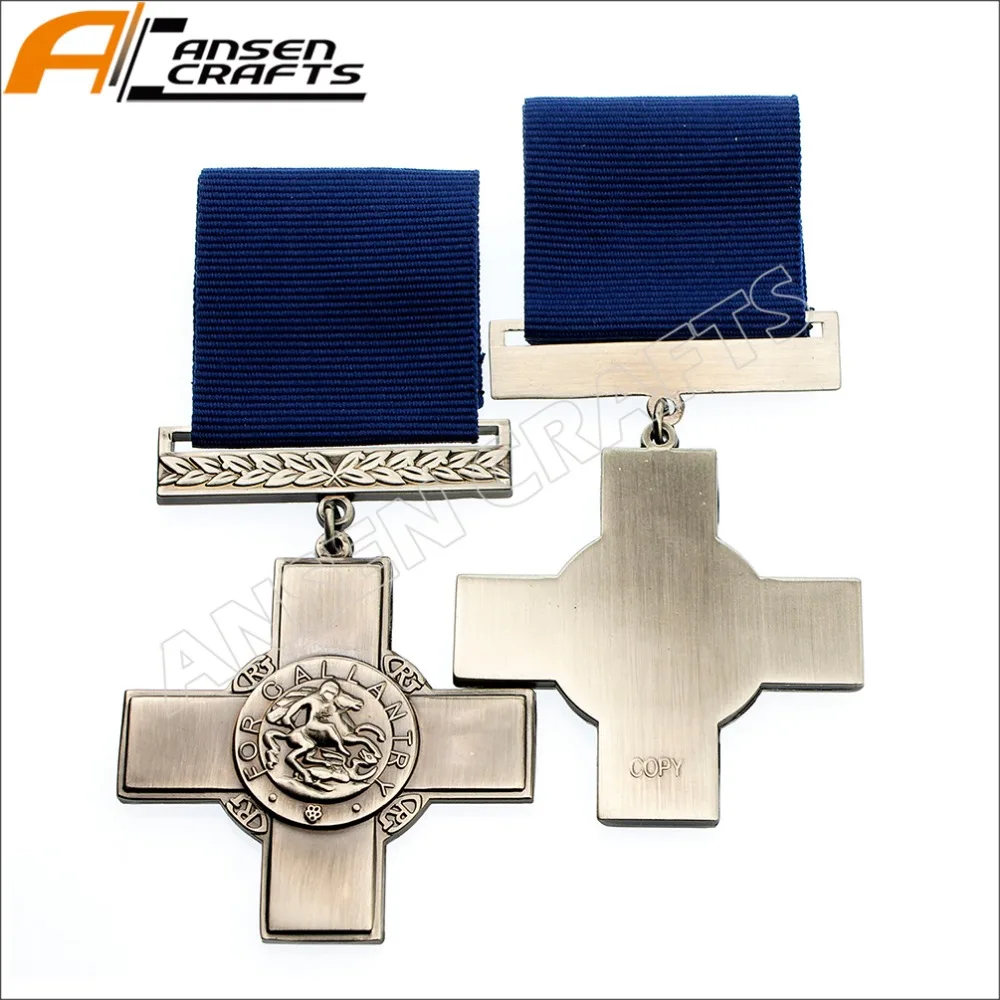 George Cross už Galanteria Apdovanojimą Britų Kariuomenės Medalis
