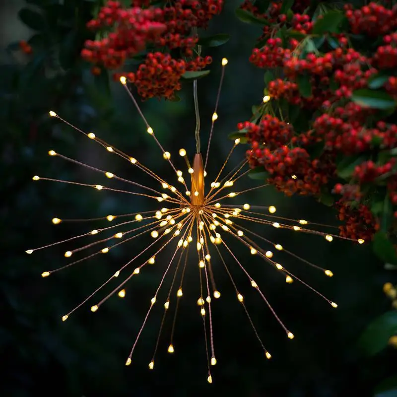 Girlianda Šviesos Lauko Fejerverkų Kalėdų Žiburiai Power LED String Varinės Vielos Pasakų Žibintai Kalėdos Šalis Dekoro Lempos