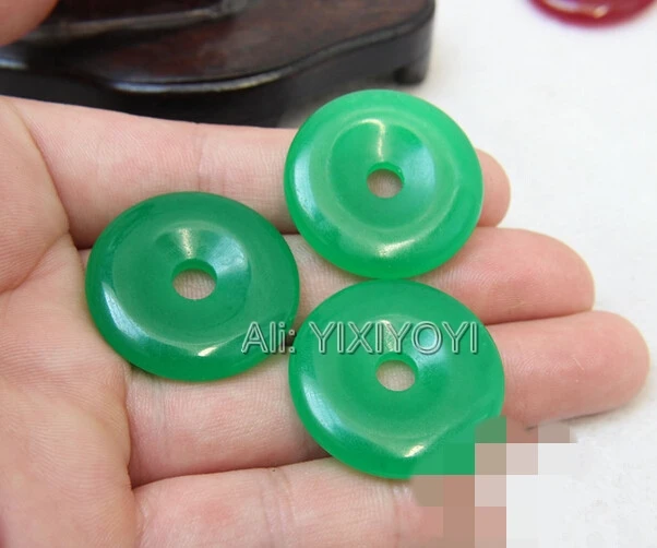 Gražus Gamtos Green Jade 30mm Kinijos Turas Sagtis Tuščiaviduriai Amuletas Pasisekė Jade Pakabukas + Nemokamas Virvę Karoliai Fine Jewelry