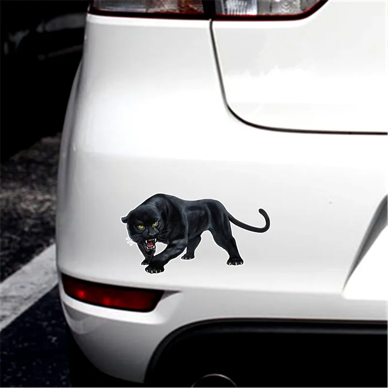 Gražus Gyvūnų Lipdukas Black Panther Riaumojimas Spalvinga KKs Automobilių Lipdukas Vandeniui Atspindintis Lazerio Pvc Lipdukai Automobilio Dekoras