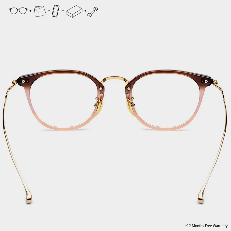 Gryno titano akinių rėmeliai vyrų retro trumparegystė turas aišku acetatas akinius moteriški akiniai dizaineris prekės Ultralight žymeklį akiniai