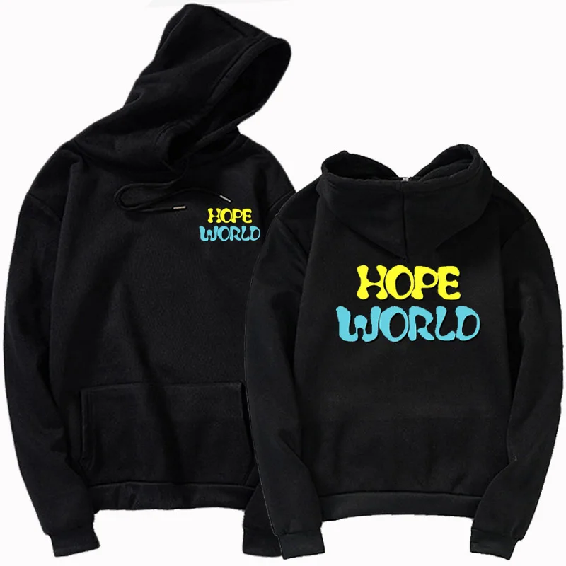Harajuku Palaidinukė Bulletproof Skautai J-viltis viltis Pasaulio Geltona Hixtape Kpop Hoodie Apvalios kaklo, ilgomis rankovėmis zip hoodie