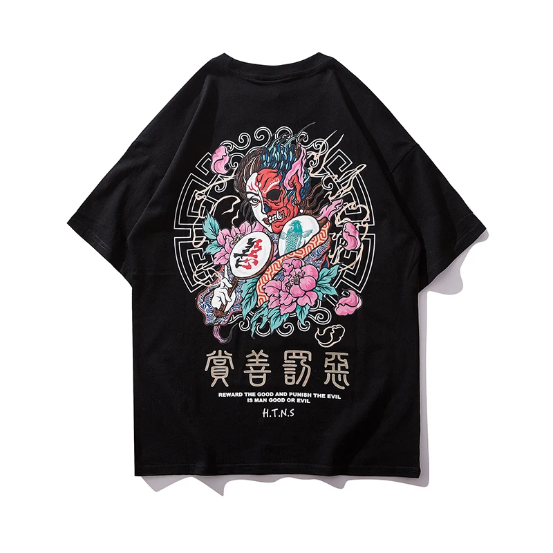 Hip-Hop Marškinėliai Vyrams Vasaros Kinų Simbolių Spausdinimo Laišką Pusė Rankovės Tees Animacinių filmų Anime Prarasti Atsitiktinis Pora marškinėlių DS50617