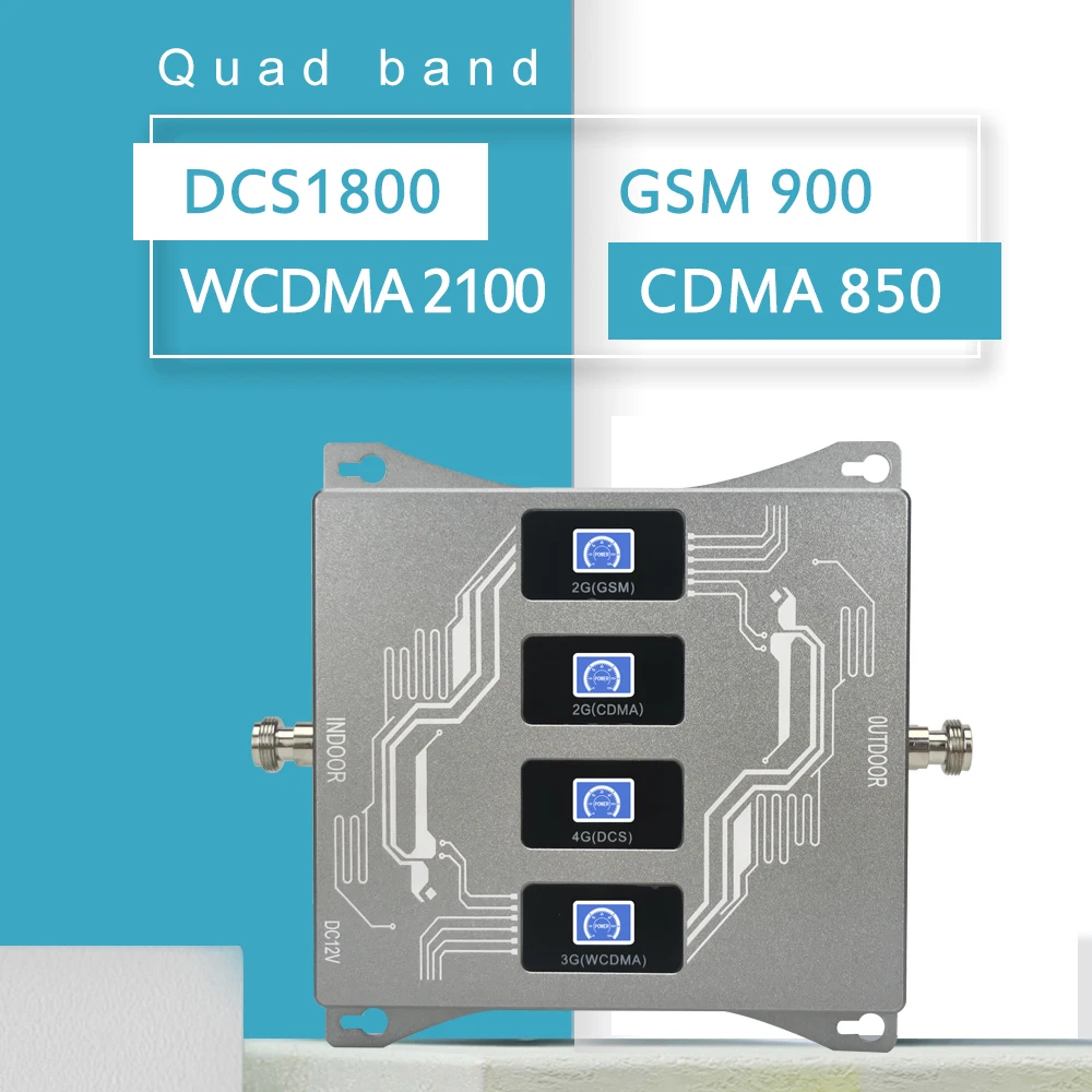 Izraelis Quad Band 2g 3g 4g Signalo Stiprintuvas CDMA UMTS, LTE 850 900 1800 2100 Signalo Stiprintuvas Mobiliojo Telefono Kartotuvas 3g 4g GSM