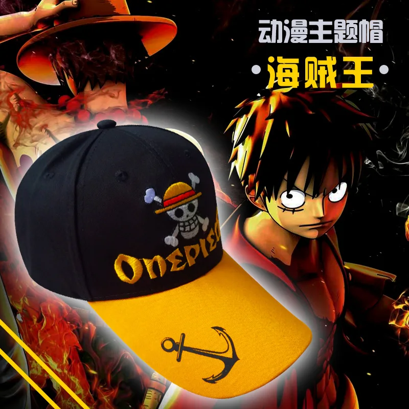 Japonijos Anime Naruto, One Piece Likimas Uzumaki Naruto Monkey D. Luffy Cosplay aukštos kokybės Siuvinėjimo Beisbolo kepuraitę Skrybėlę nuo Saulės skrybėlę