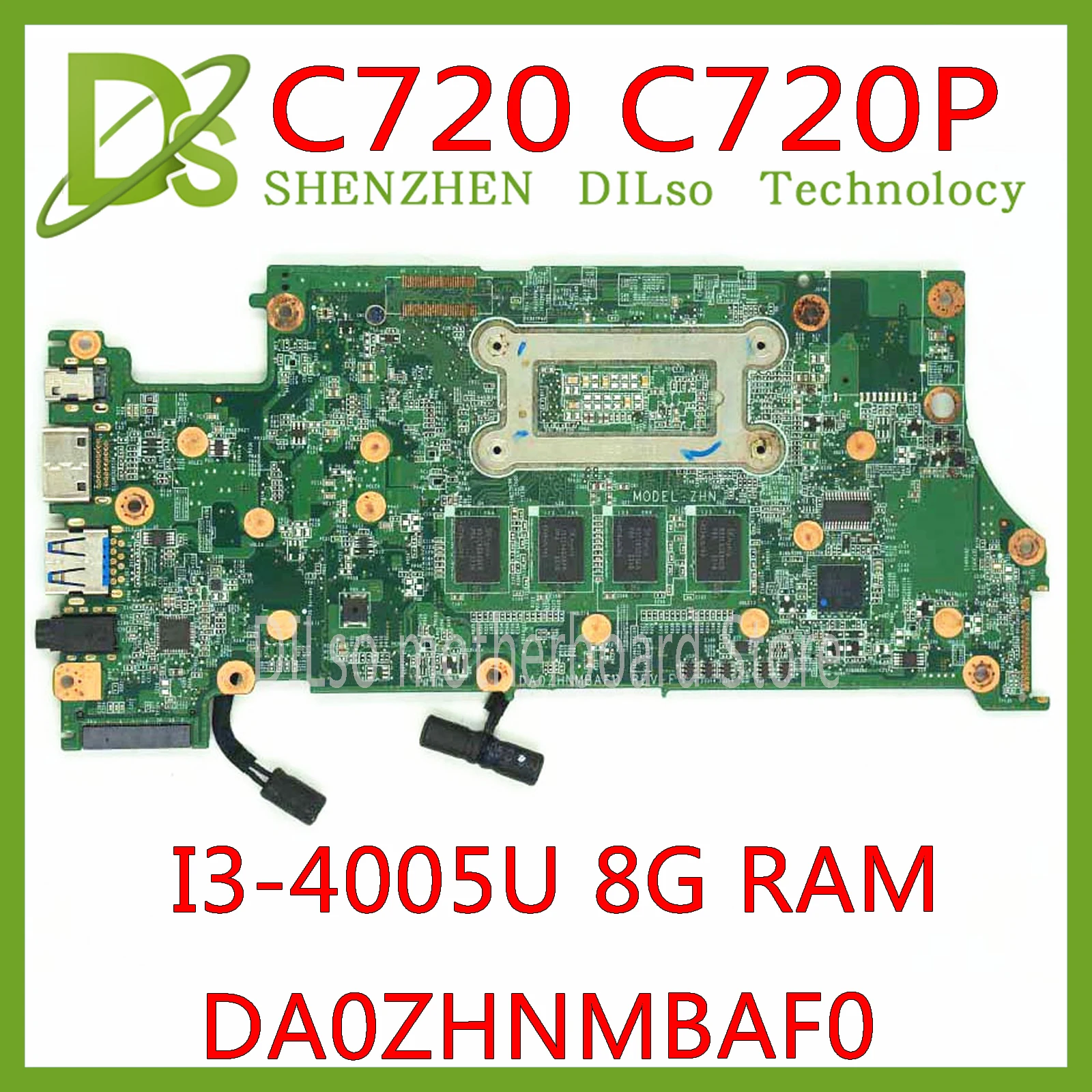 KEFU DA0ZHNMBAF0 Plokštę ACER C720 C720P Nešiojamas Plokštė i3-4005U CPU, 8GB RAM DA0ZHNMBAF0 originalus išbandyti darbas