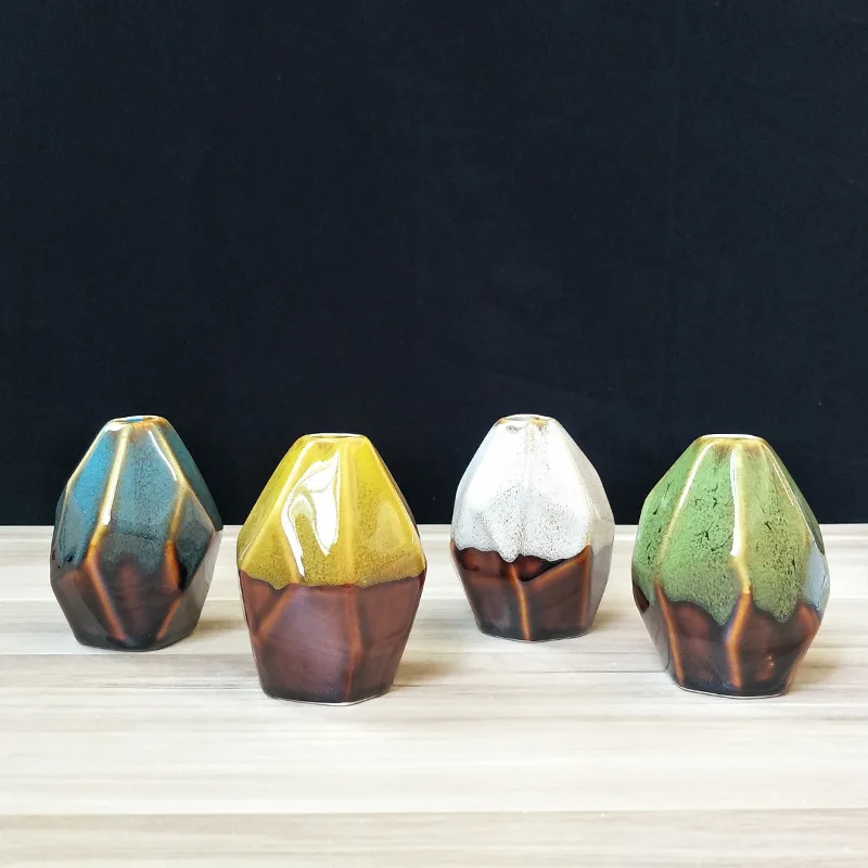 Keramikos Vaza, Sausų Gėlių Kūrybos Paprastas Apdailos Namų Papuošalas Europos Geometrinis Graviruotas Butelio