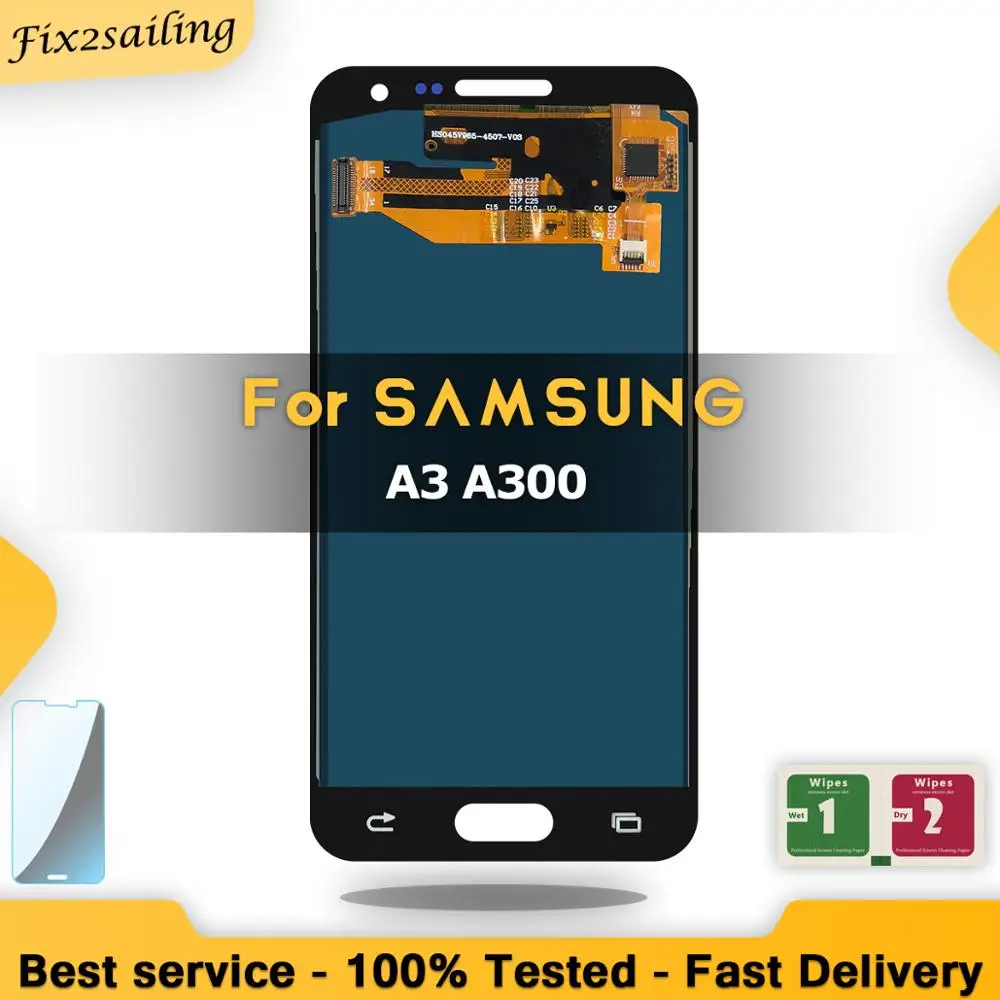 LCD Ekranas Samsung Galaxy a3 ekrano pakeitimas A300 A3000 lcd ekranas samsung a300f A300H LCD skaitmeninis keitiklis