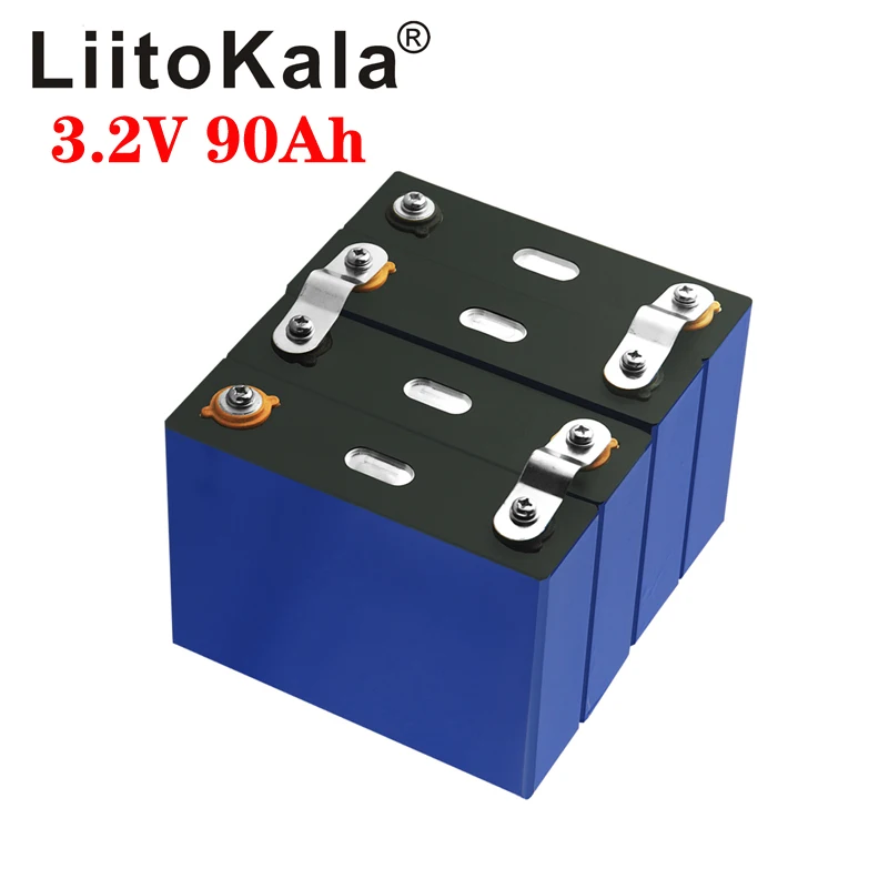 LiitoKala 3.2 V 90Ah LiFePO4 baterija Ličio phospha Didelės talpos 12V 24V 48V Motociklo Elektrinių Automobilių variklių baterija