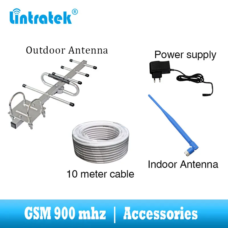 Lintratek GSM 900 Mhz 2G Korinio mobiliojo Telefono Signalo Stiprintuvas GSM Signalo Kartotuvų mobiliojo ryšio Stiprintuvas antenos kabelis