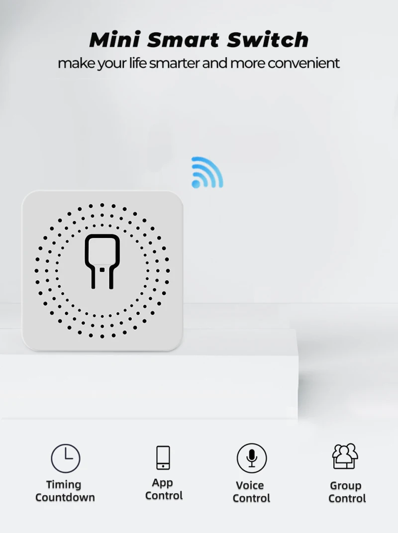 MINI Wifi Smart Switch Laikmatis Belaidžio tinklo Jungiklis Darbą Suderinama su Tuya, Alexa, Google Namų ✔✔ Belaidžio Smart Sienos Kištukas