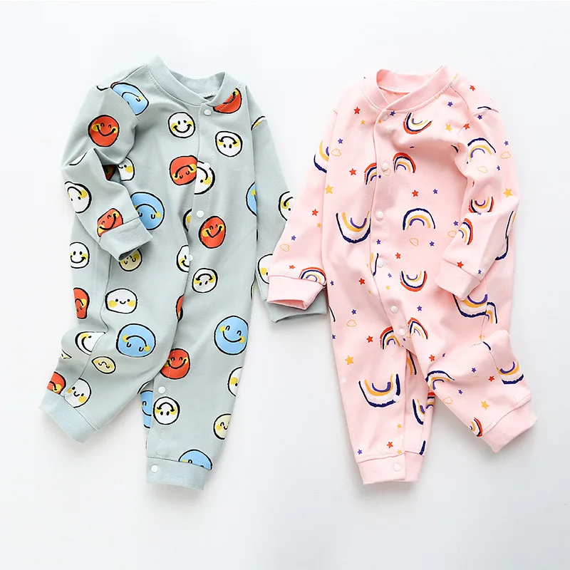 Mados spausdinimo medvilnės Baby romper ilgomis Rankovėmis kūdikių drabužiai Vienas Gabalas Rudenį Kūdikių Drabužiai mergaitei ir berniukui jumpsuits Pigūs drabužiai